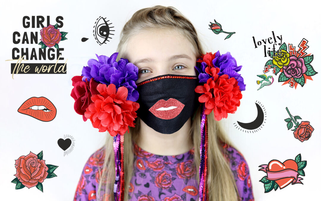 Maska kwiatowa – pomysł na kreatywną maskę karnawałową, na usta!